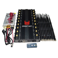 18 Antennas မိုဘိုင်းဖုန်းကွန်ရက် Jammer 2G 3G 4G Wifi 5.2G /5.8G/ GPS Jammer